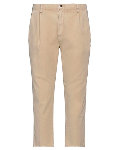 PAOLO PECORA Casual pants Sand 98% Cotton, 2% Elastane