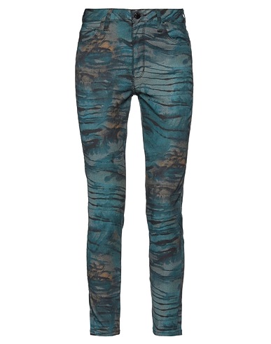 GUESS Casual pants Deep teal 69% Cotton, 28% Polyester, 3% Elastane, Soft Leather