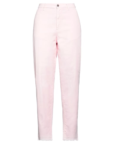 EUROPEAN CULTURE Casual trouser Light pink 93% Cotton, 5% Polyester, 2% Elastane
