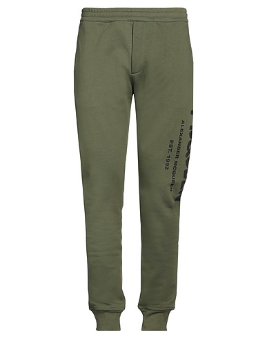 MCQUEEN Hosen Militärgrün 100% Baumwolle