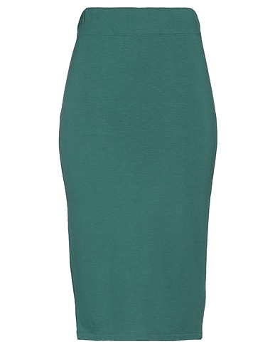 MAJESTIC FILATURES Midi skirt Emerald green 96% Viscose, 4% Elastane