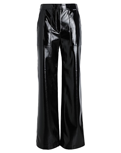 KARL LAGERFELD Casual pants FAUX PATENT LEATHER PANTS
 Black 100% Polyester, Viscose