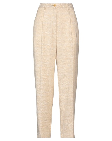 FORTE_FORTE Casual trouser Beige 57% Linen, 43% Cotton