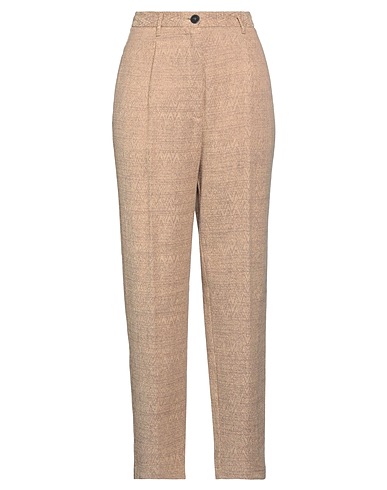 FORTE_FORTE Pantalone Khaki 57% Lino, 43% Cotone