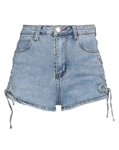VANESSA SCOTT Denim shorts Blue 65% Cotton, 35% Polyester