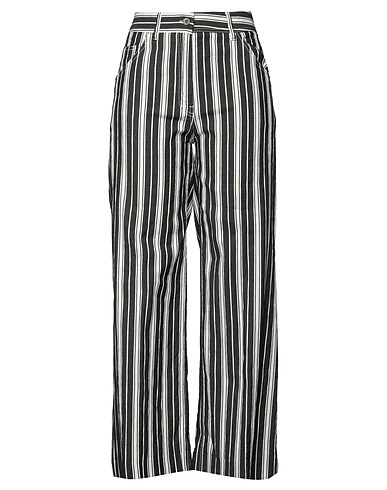 TRUE ROYAL Casual trouser Black 60% Cotton, 40% Linen