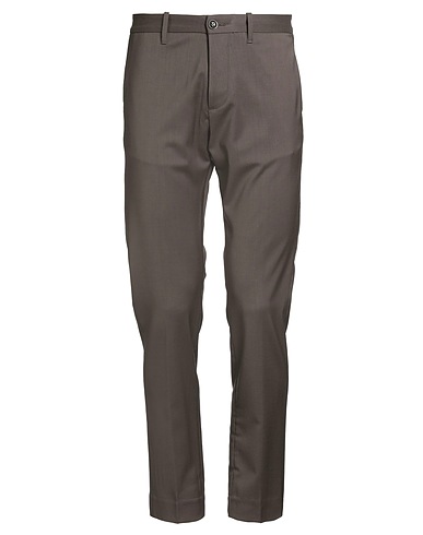 NINE IN THE MORNING Casual pants Chocolate brown 98% Wool, 2% Elastane