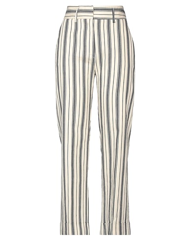 TRUE ROYAL Casual trouser Ivory 60% Cotton, 40% Linen