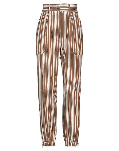 TRUE ROYAL Casual trouser Dark brown 60% Cotton, 40% Linen