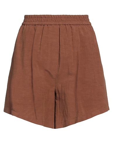 8PM Shorts & Bermuda Brown 60% Viscose, 40% Linen