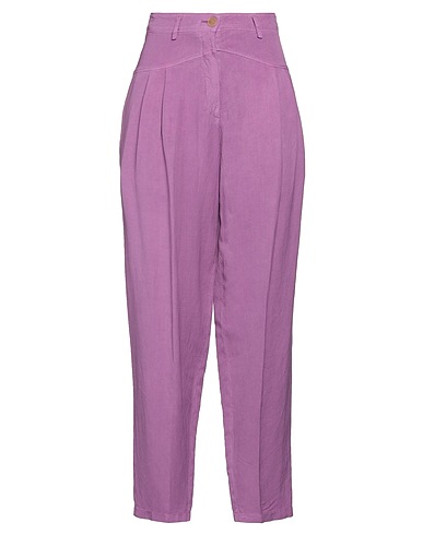 FORTE_FORTE Pantalone Malva 75% Viscosa, 25% Lino