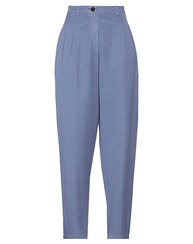 FORTE_FORTE Casual trouser Purple 75% Viscose, 25% Linen