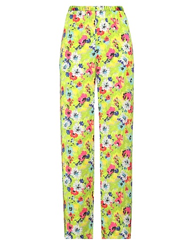 MSGM Casual trouser Lime green 100% Polyester