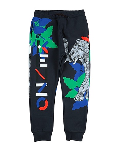 KENZO KIDS Pantalone Piombo 100% Cotone