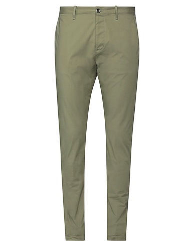 NINE IN THE MORNING Chinos Verde militare 96% Cotone, 4% Elastan