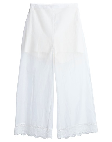ERIKA CAVALLINI Casual pants White 63% Cotton, 37% Silk, Viscose, Polyamide