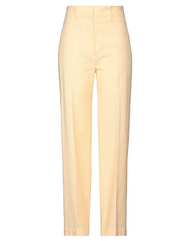 JOSEPH Casual trouser Pastel yellow 96% Cotton, 4% Polyester