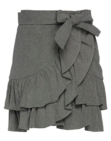 RÓHE Mini skirt Grey 55% Linen, 45% Viscose