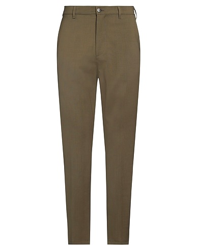 CRUNA Casual pants Military green 98% Virgin Wool, 2% Elastane