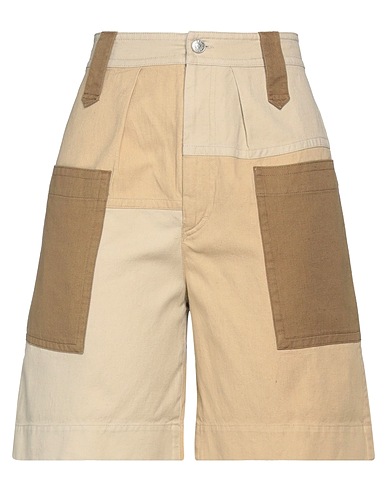 MARANT ÉTOILE Shorts & Bermuda Beige 72% Organic cotton, 28% Linen