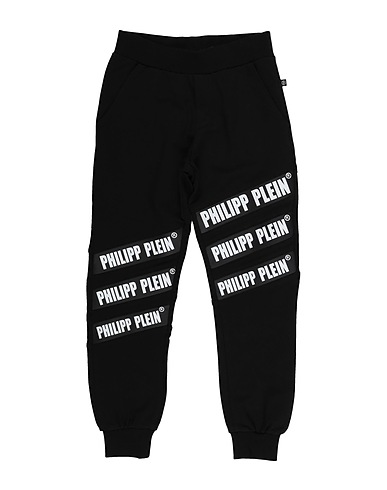 PHILIPP PLEIN Casual pants Black 95% Cotton, 5% Elastane