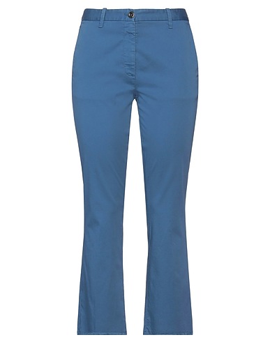 NINE IN THE MORNING Casual trouser Slate blue 96% Cotton, 4% Elastane