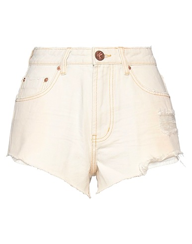ONE TEASPOON Shorts Elfenbein 80% Baumwolle, 20% Recycelte Baumwolle