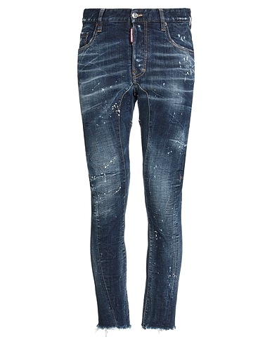 DSQUARED2 Denim trousers Blue 99% Cotton, 1% Elastane, PVC - Polyvinyl chloride