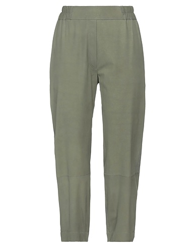 GENTRYPORTOFINO Casual pants Military green 100% Calfskin