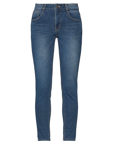 SJYP Denim trousers Blue 74% Cotton, 24% Polyester, 2% Polyurethane