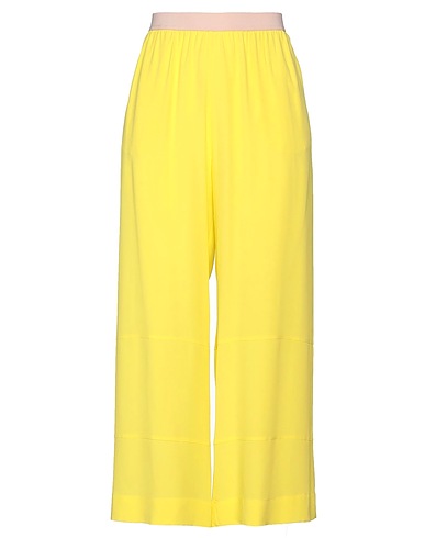 SE-TA Rosy Iacovone Casual trouser Yellow 82% Acetate, 18% Silk