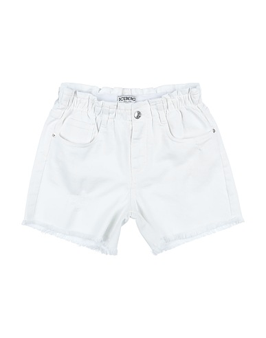 ICEBERG Shorts jeans Bianco 98% Cotone, 2% Elastan