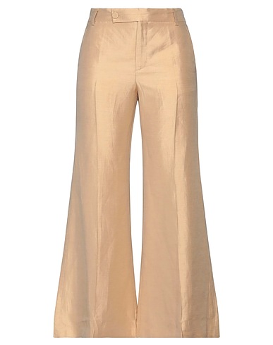 MOMONÍ Pantalone Beige 60% Viscosa, 40% Lino