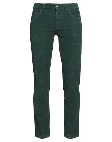 DOLCE&GABBANA Pantalon 97% Coton, 3% Élasthanne, Cuir de bovin