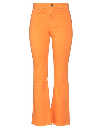 FEDERICA TOSI Casual trouser Orange 98% Cotton, 2% Elastane