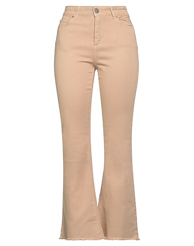 FEDERICA TOSI Casual trouser Camel 98% Cotton, 2% Elastane