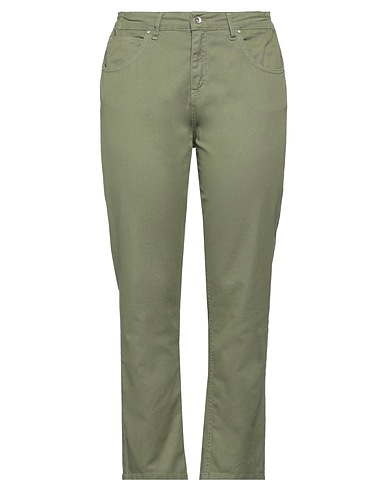 LOLA SANDRO FERRONE Pantalone Verde militare 97% Cotone, 3% Elastan