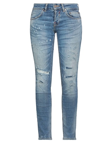 BRIAN DALES Denim pants Blue 99% Cotton, 1% Elastane