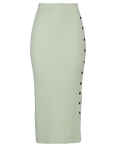 TORY BURCH Midi skirt Light green 81% Merino Wool, 8% Polyester, 6% Nylon, 4% Other Fibres, 1% Elastane