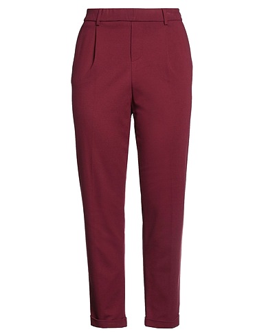 CLIPS Casual pants Burgundy 65% Viscose, 32% Polyamide, 3% Elastane