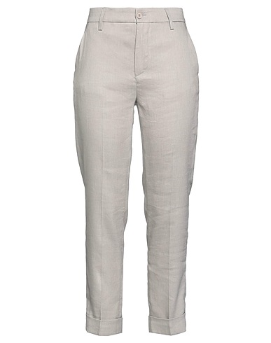 DONDUP Casual pants Light grey 70% Viscose, 27% Linen, 3% Elastane