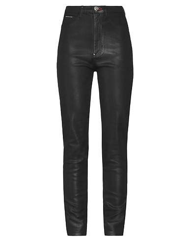 PHILIPP PLEIN Denim trousers Black 92% Cotton, 6% Elastomultiester, 2% Elastane, Polyester