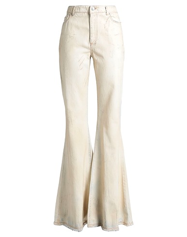 SPORTMAX Pantaloni jeans Avorio 100% Cotone