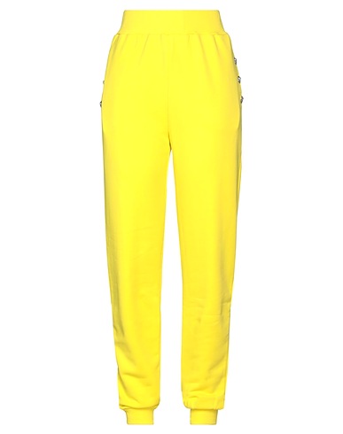 PHILIPP PLEIN Casual trouser Yellow 100% Cotton