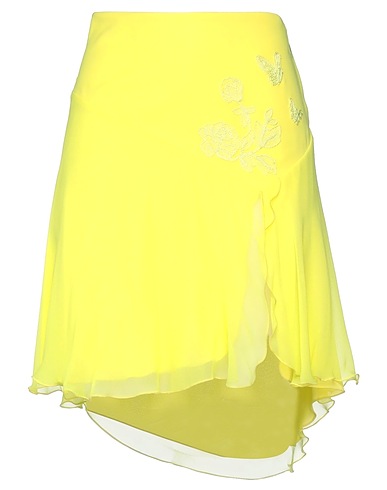 BLUMARINE Mini skirt Yellow 100% Silk