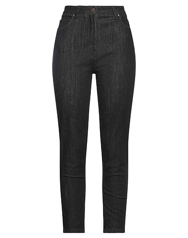 CLIPS MORE Denim trousers Black 98% Cotton, 2% Elastane