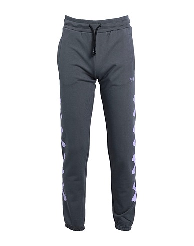 PHOBIA ARCHIVE Casual pants PANTS WITH LILAC CROSS BONES Lead 100% Cotton