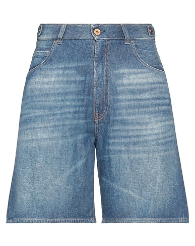 PENCE Denim shorts Blue 87% Cotton, 13% Hemp
