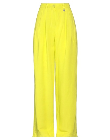 BERNA Casual trouser Lime green 64% Viscose, 36% Linen
