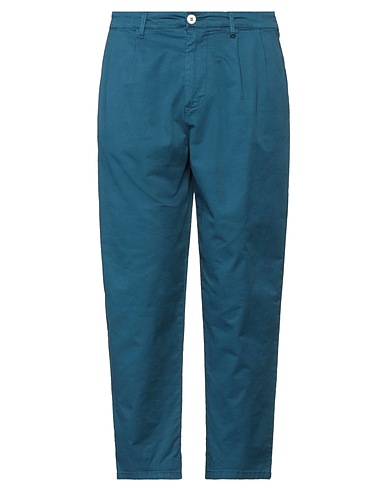 BERNA Casual pants Slate blue 98% Cotton, 2% Elastane